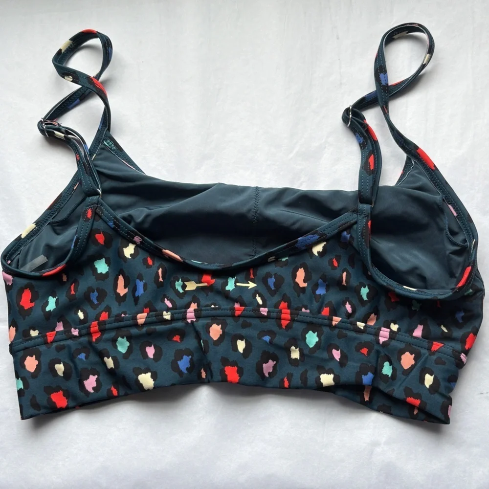 The Upside sz 6 Sports Bra Set of 3 leopard ruffle batik corfu Jewel Leo Natcha
